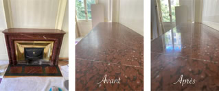 Rénovation de cheminée en marbre