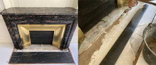 Rénovation de cheminée en marbre