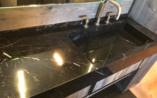 rénovation et cristallisation vasques en marbre