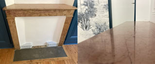 Rénovation de cheminée en marbre