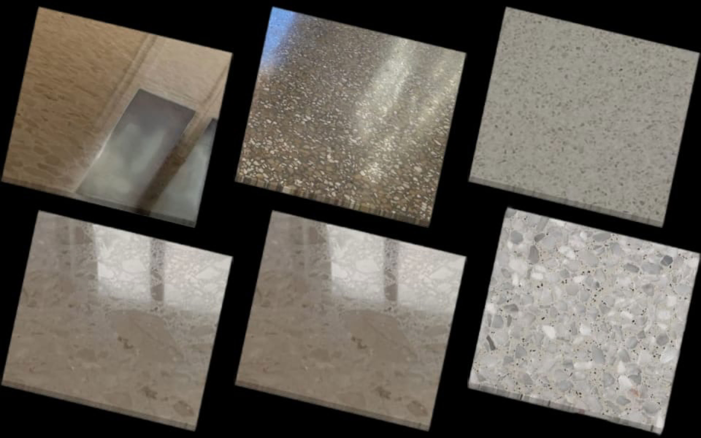 granito terrazzo poncage cristallisation